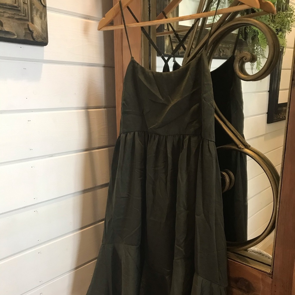 Reserved for Megan- Forest Green mini dress